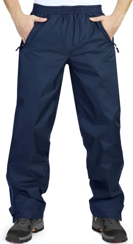 33,000ft Men's Rain Pants, Waterproof Rain Over Pants, Windproof Outdoor Pants for Hiking, Fishing