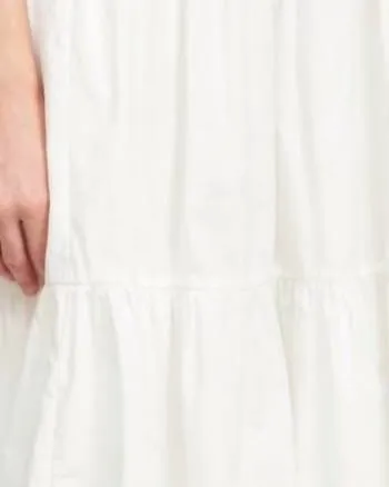 Alana Smocked Midi Dress In White | White