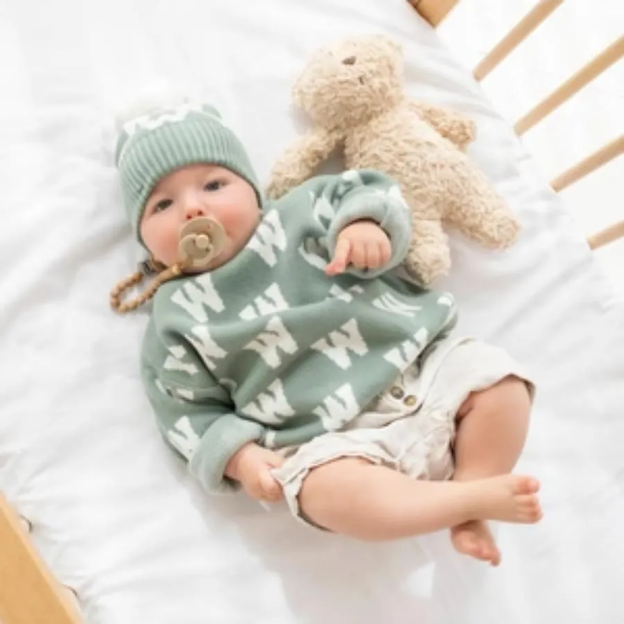 Alpha Beanie Lily Pad & Ivory