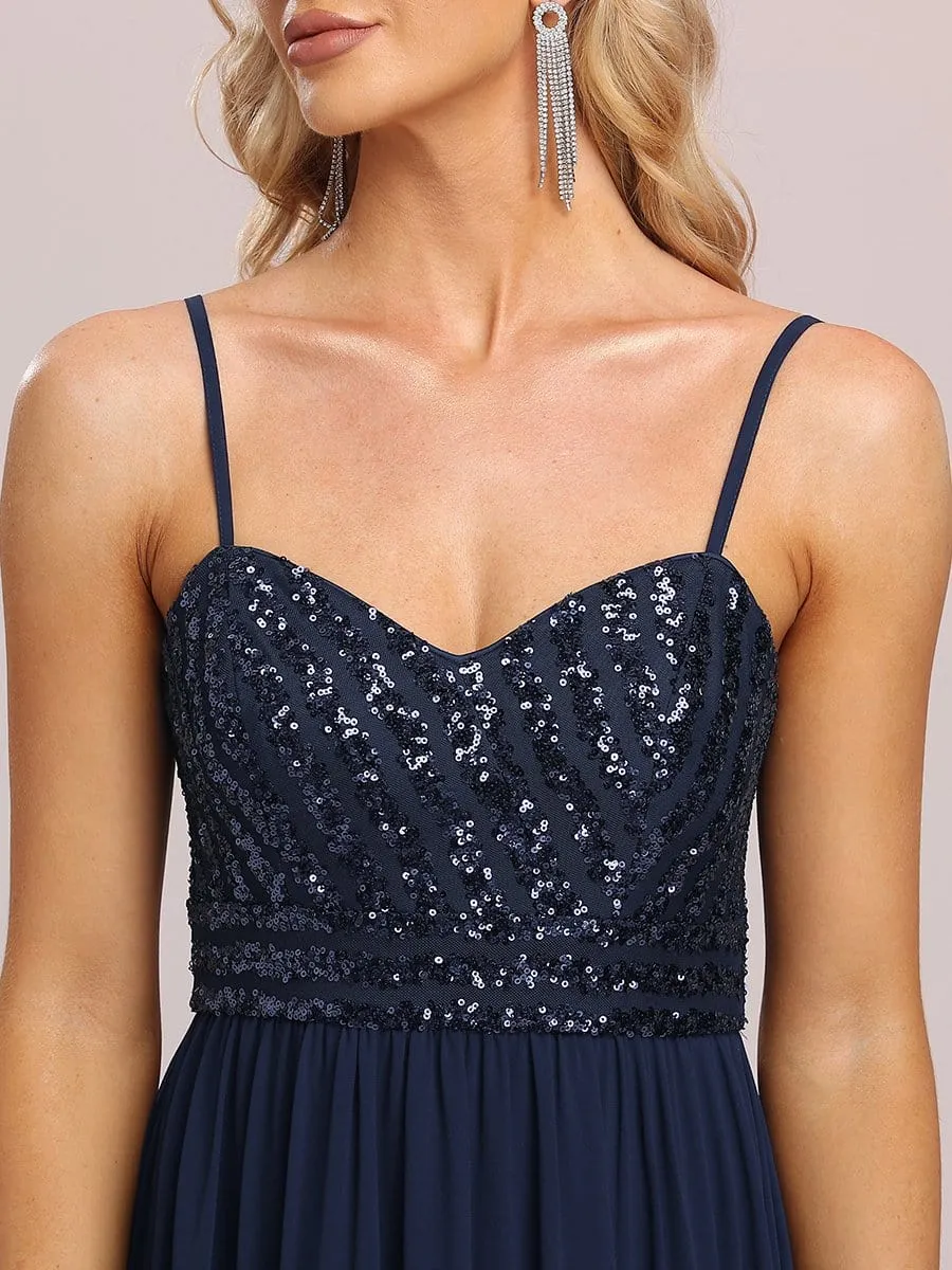 Asymmetrical Hemline Ethereal Evening Dress