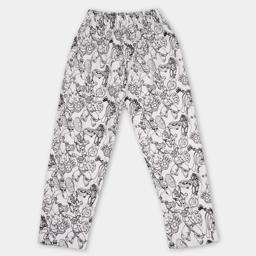 Boys Knitted 2Pcs Suit Night Wear - White