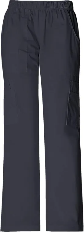 Cherokee Women Scrubs Pant Workwear Core Stretch Mid Rise Pull-On Cargo 4005