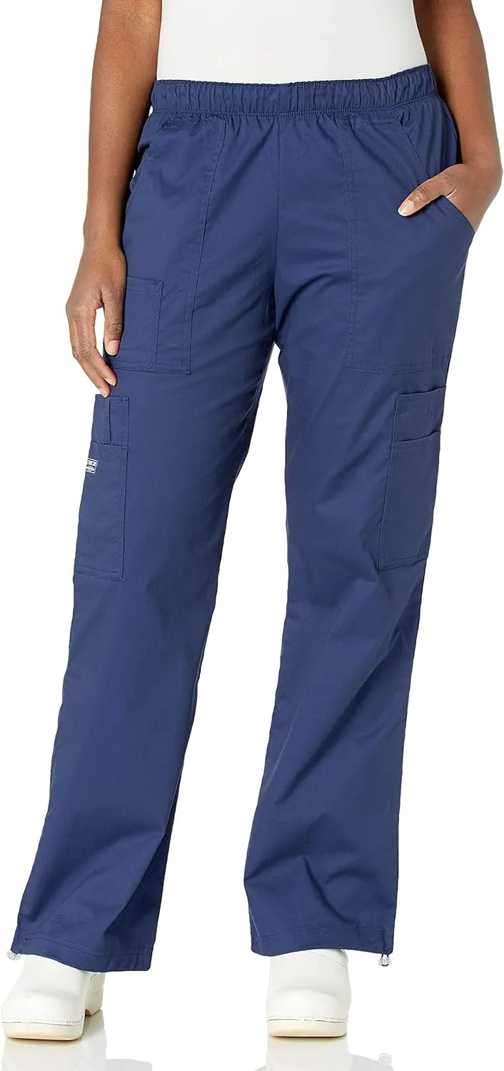 Cherokee Women Scrubs Pant Workwear Core Stretch Mid Rise Pull-On Cargo 4005