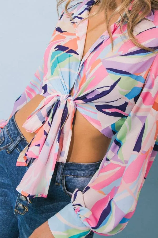 Collared Crop Top