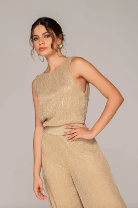 Draped Blouse with Glitter
