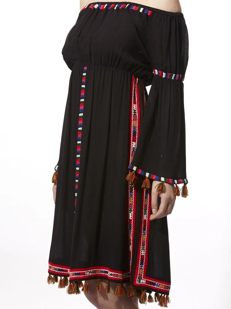 Embroidered Peasant Dress