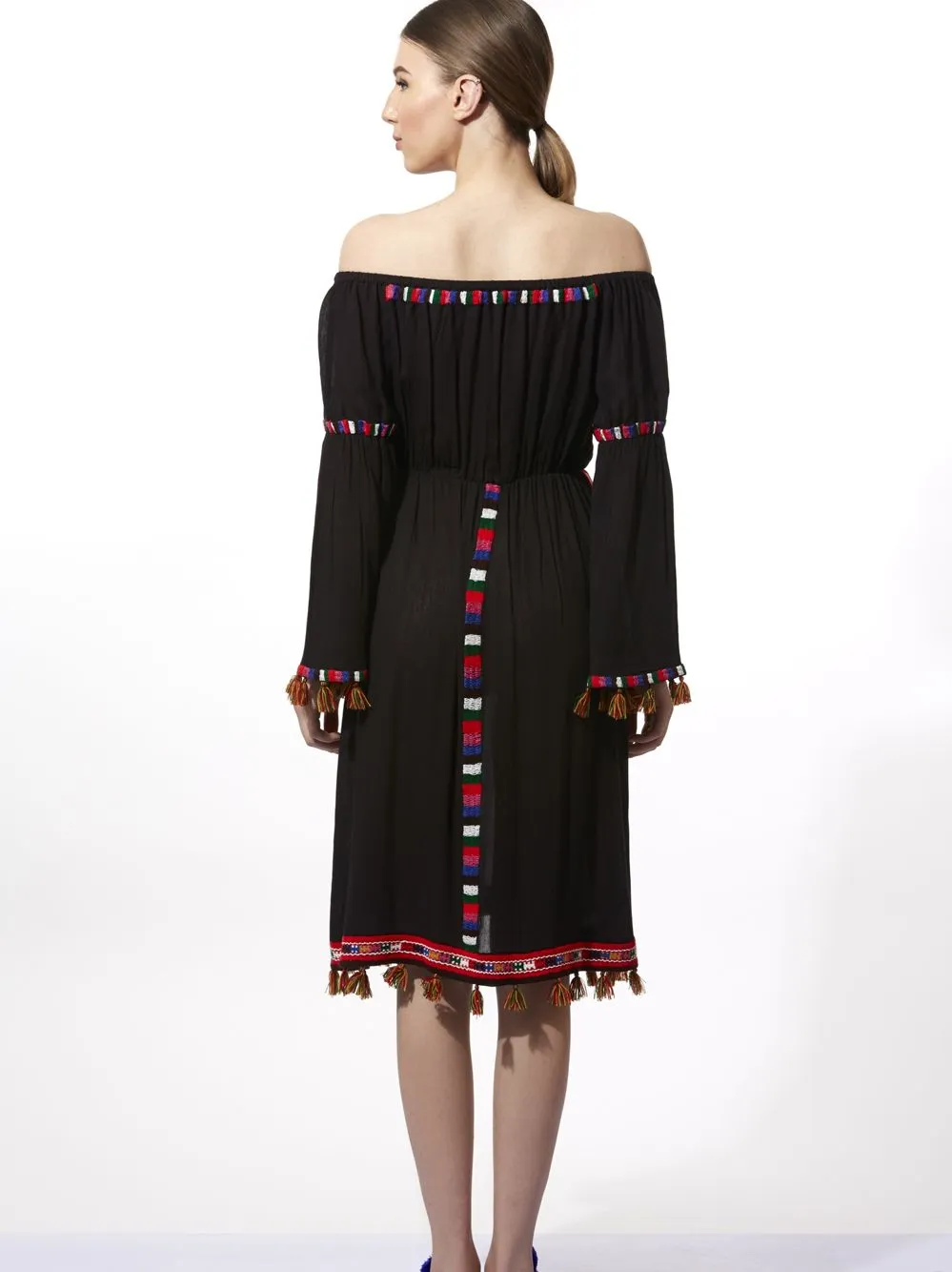 Embroidered Peasant Dress