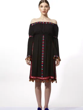 Embroidered Peasant Dress