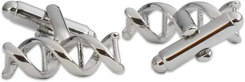 EvolveFISH 3D DNA Cufflinks - [Silver][3/4" Wide]