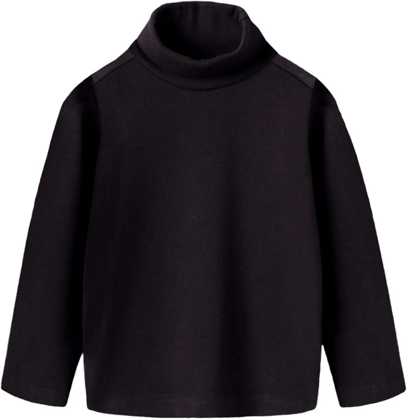 Girls Turtleneck Long Sleeve Shirt, Boys Girls Cotton Pullover Turtle Neck Top, Base Layer Tees