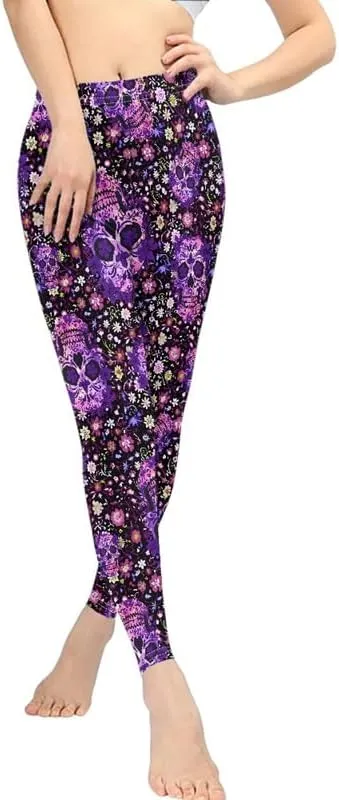 Irisjudy Pink Snake Skin Scrunch Butt Leggings Women Boho Skull Tummy Control Gym Yoga Pants Chinese Loong Running Leggings