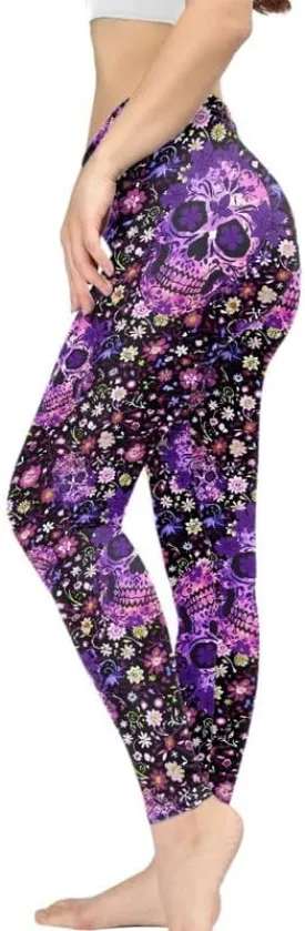 Irisjudy Pink Snake Skin Scrunch Butt Leggings Women Boho Skull Tummy Control Gym Yoga Pants Chinese Loong Running Leggings