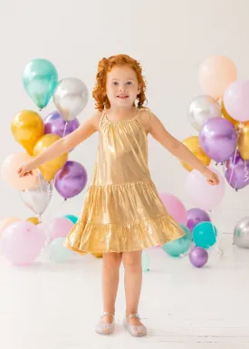 Isobella & Chloe Shine Bright Dress | Gold