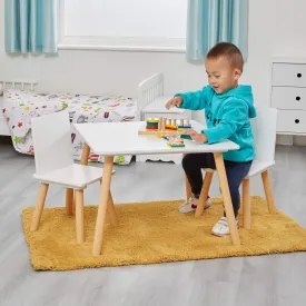 Kids Pinewood Table and Two Chairs Set