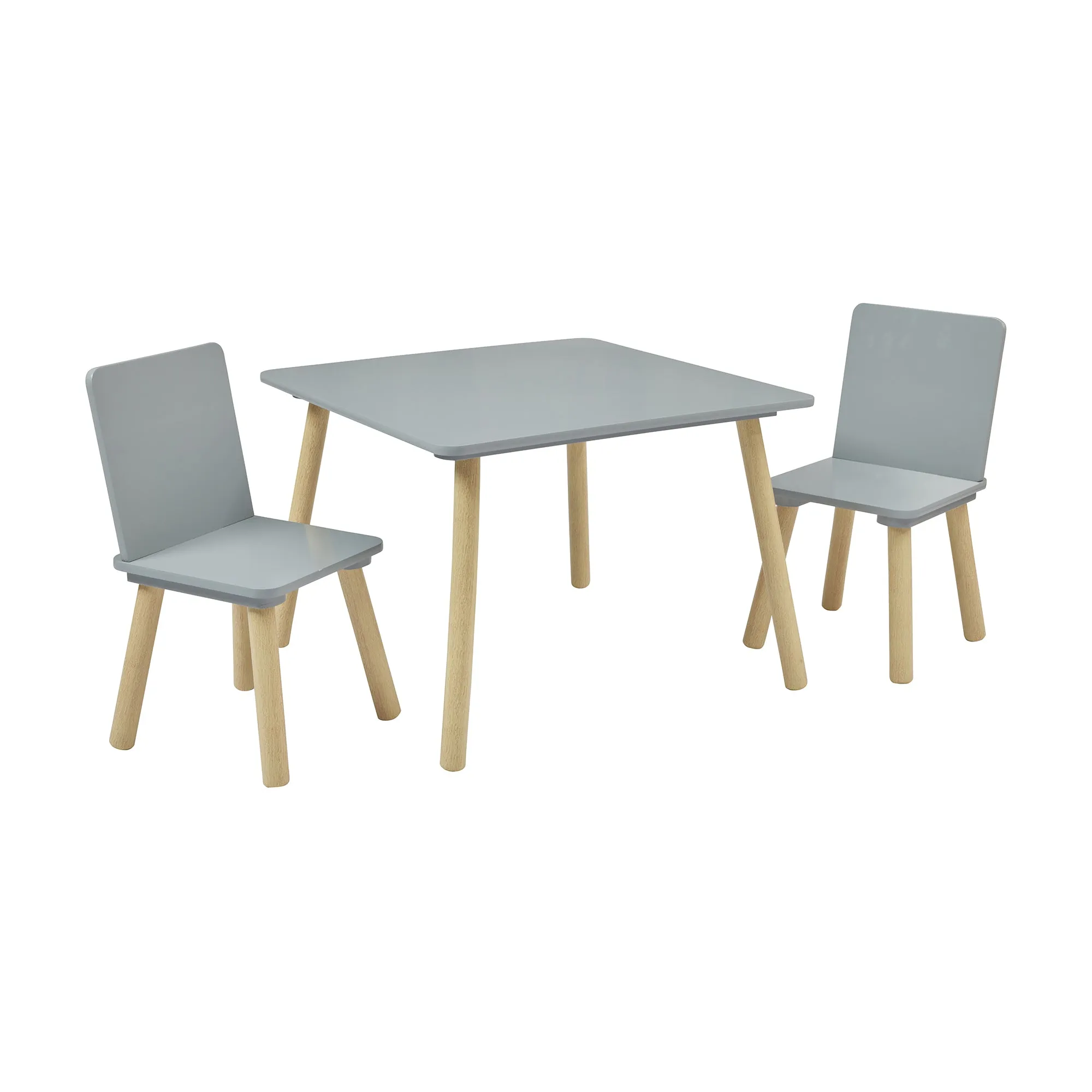 Kids Pinewood Table and Two Chairs Set