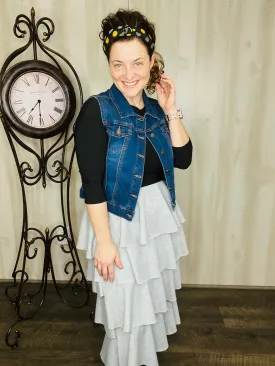 Layla Gray Layered Skirt