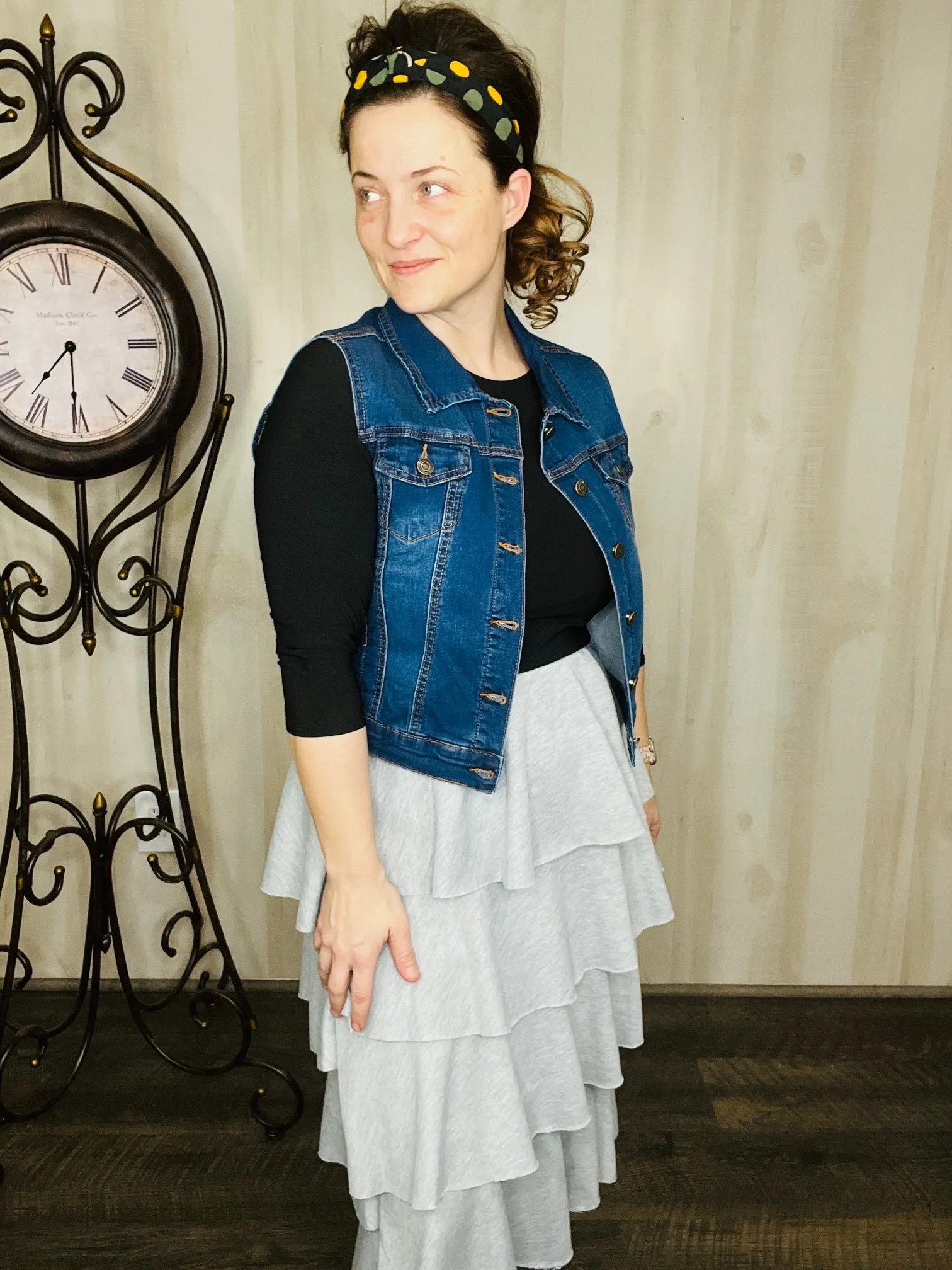 Layla Gray Layered Skirt