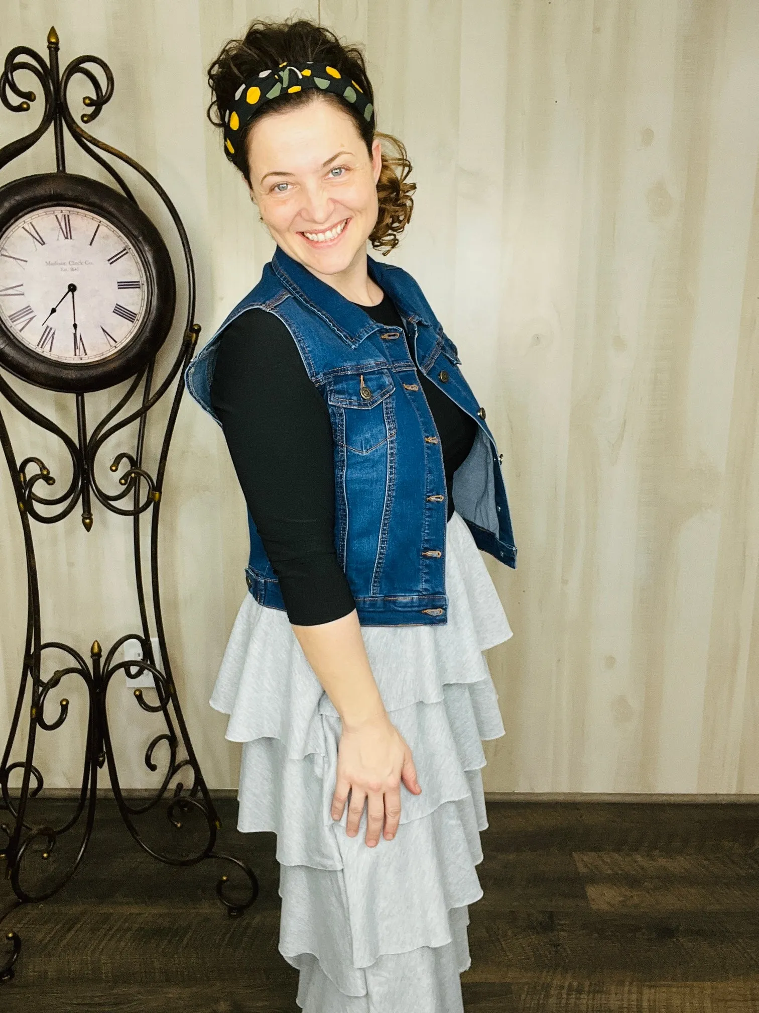Layla Gray Layered Skirt