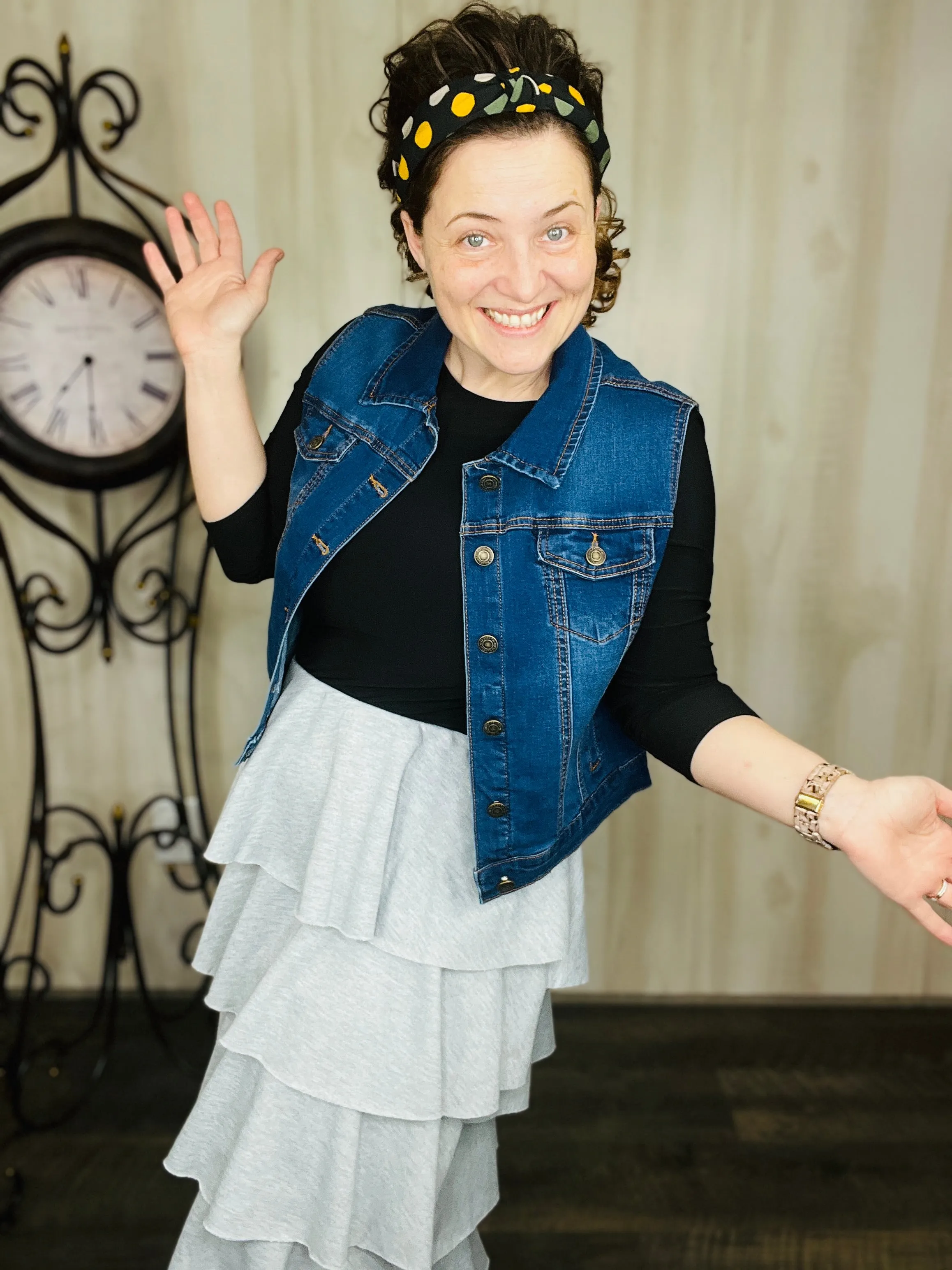 Layla Gray Layered Skirt
