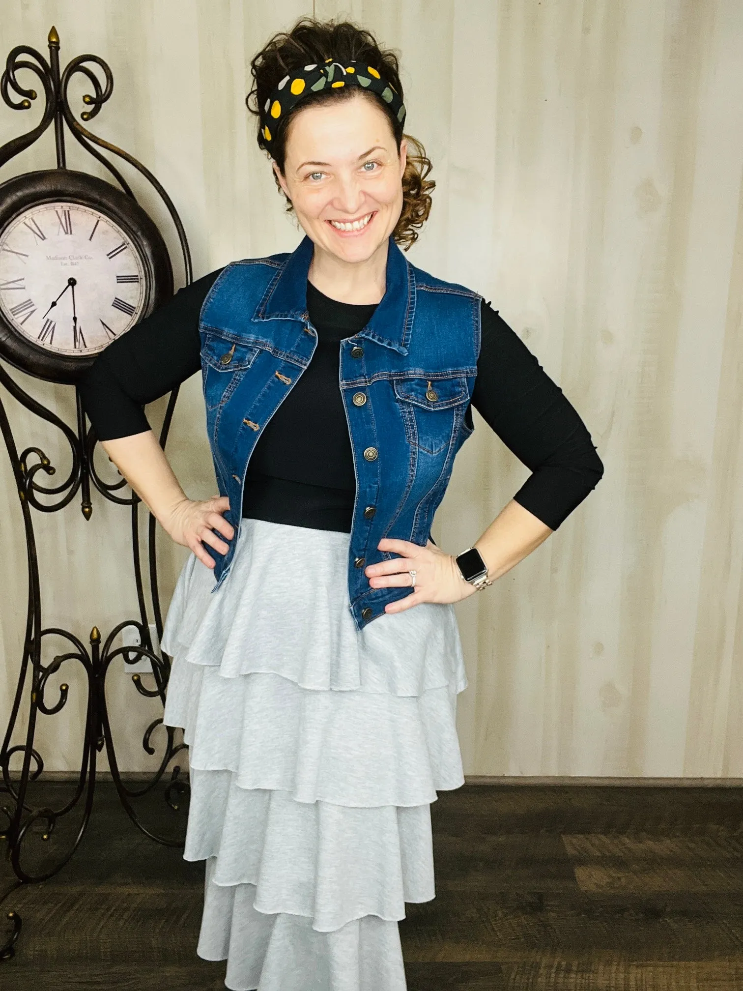 Layla Gray Layered Skirt