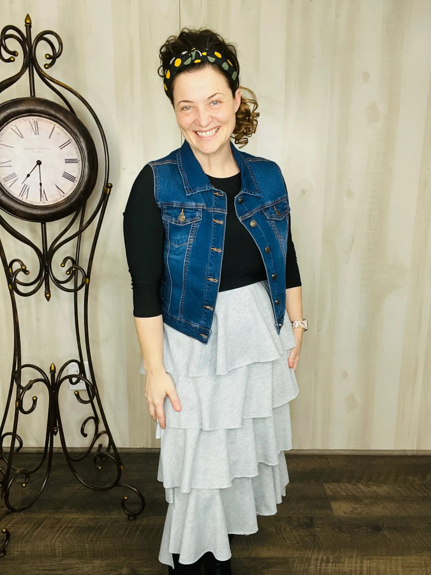 Layla Gray Layered Skirt