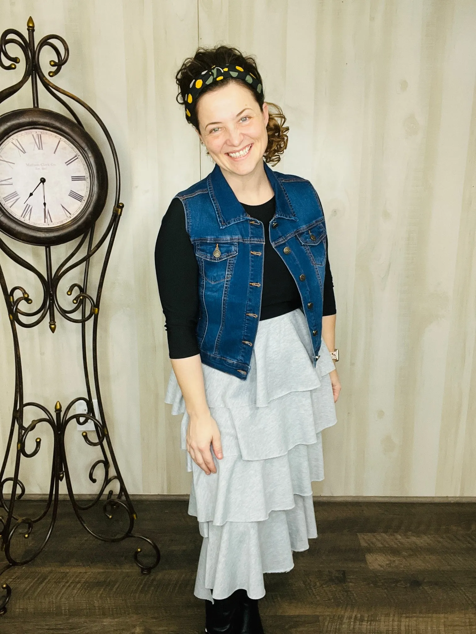 Layla Gray Layered Skirt