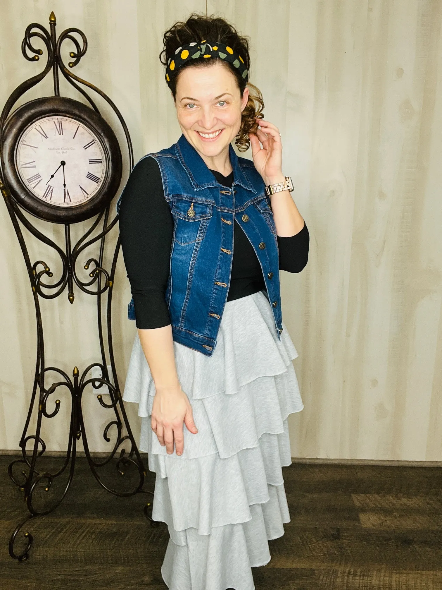 Layla Gray Layered Skirt