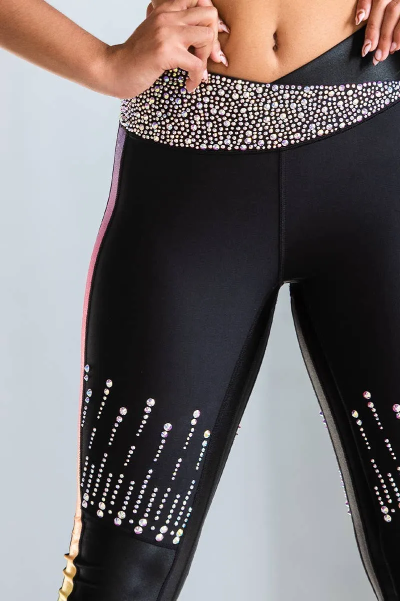 LuxWaist Legging in Rainbow Crystal Burst