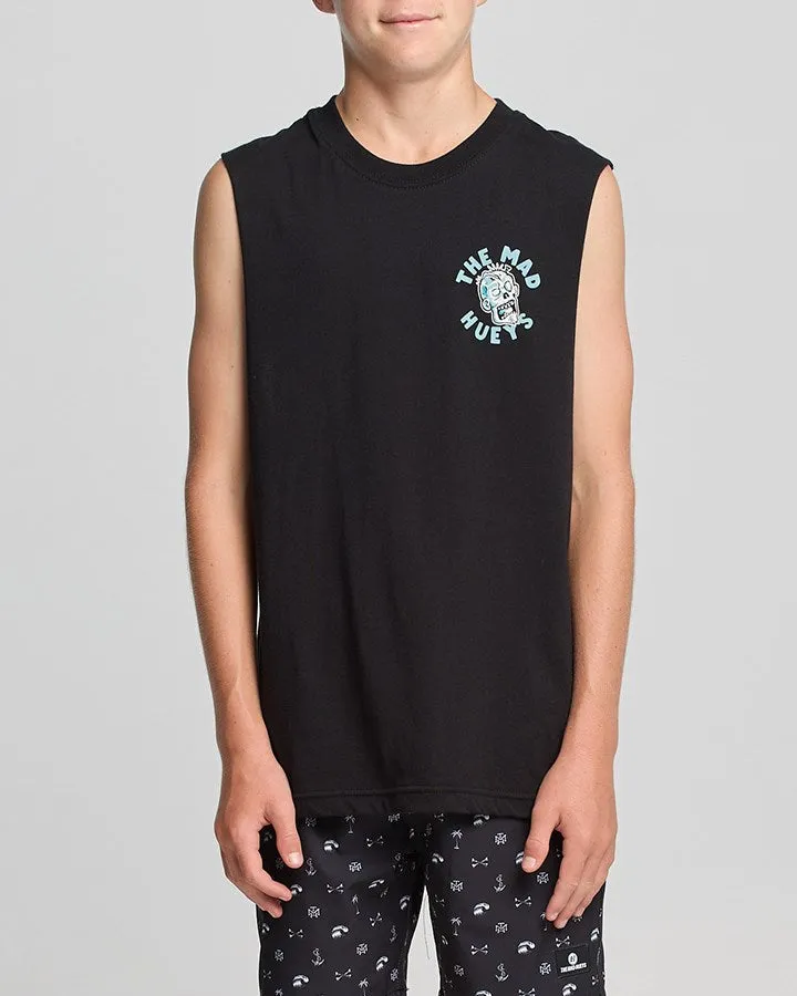 Mad Hueys Back From the Dead Muscle Tee - Black