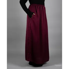 Maroon Nida Flowy Skirt