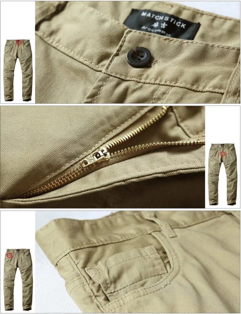 Match Men's Casual Wild Cargo Pants Outdoors Work Wear #6531