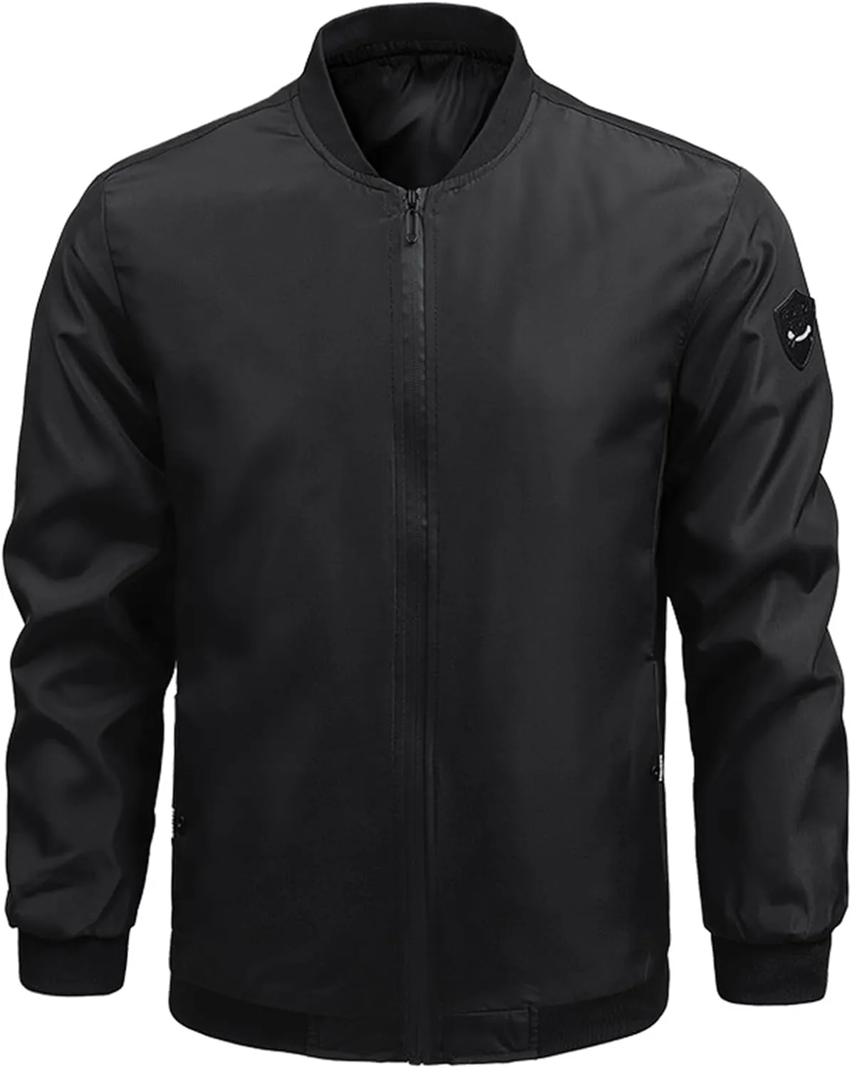 Men's Slim Fit Lightweight Softshell Flight Bomber Jacket Coat Spring Fall Zip Up Jacket Coats Windbreaker for Men