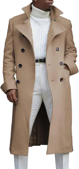 mens trench coat Coat Lapel Collar Long Sleeve Padded Leather Jacket Vintage Thicken Coat Sheepskin Jacket rain coat