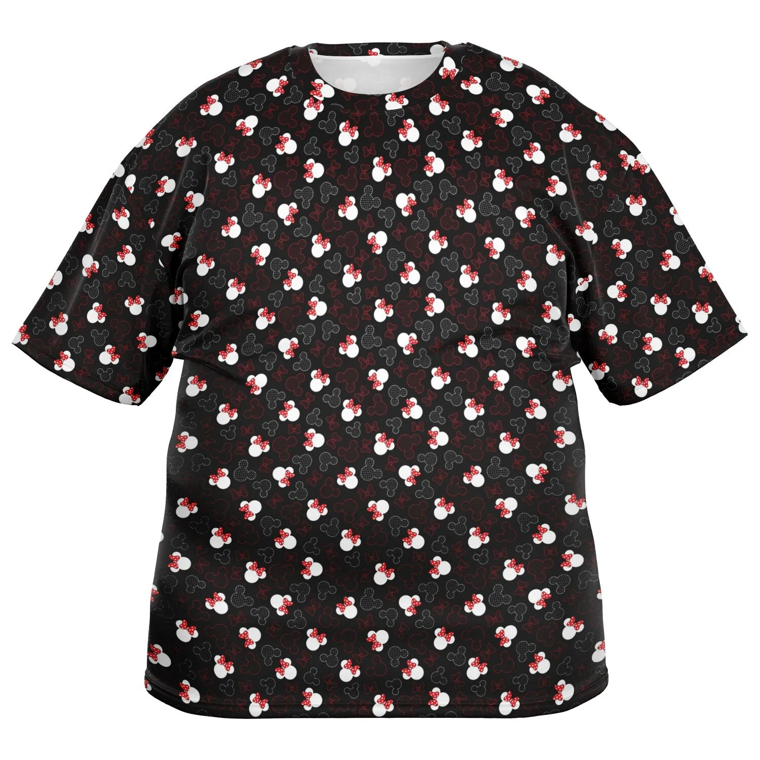 Mickey And Minnie Dots Unisex Plus-size T-Shirt