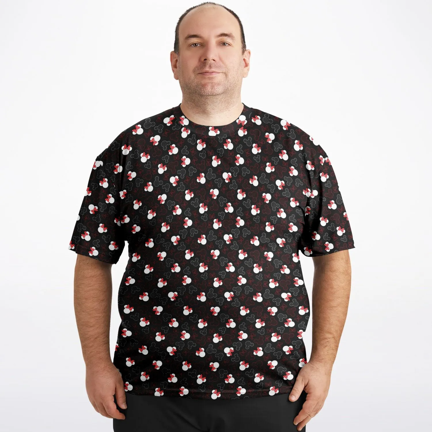 Mickey And Minnie Dots Unisex Plus-size T-Shirt