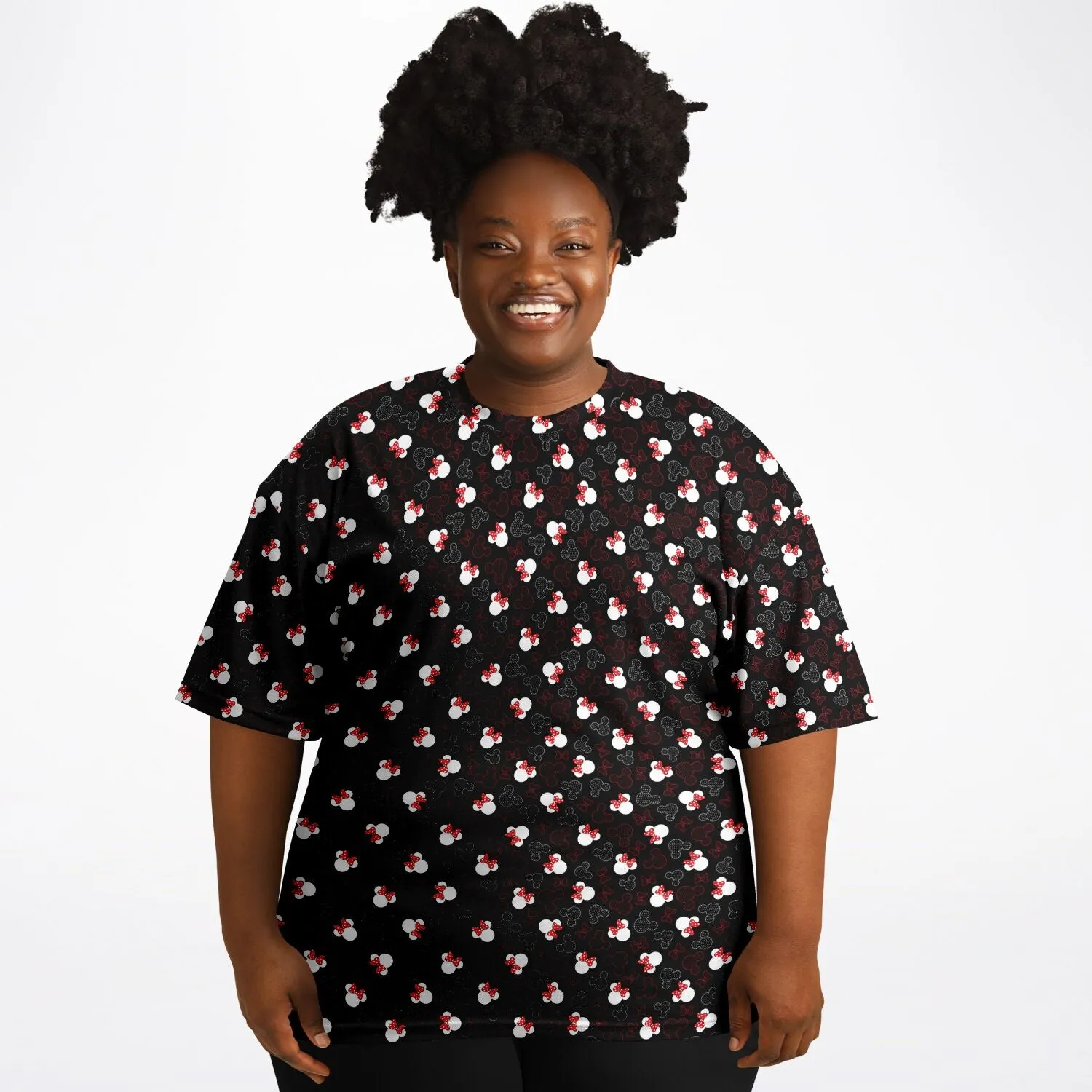 Mickey And Minnie Dots Unisex Plus-size T-Shirt