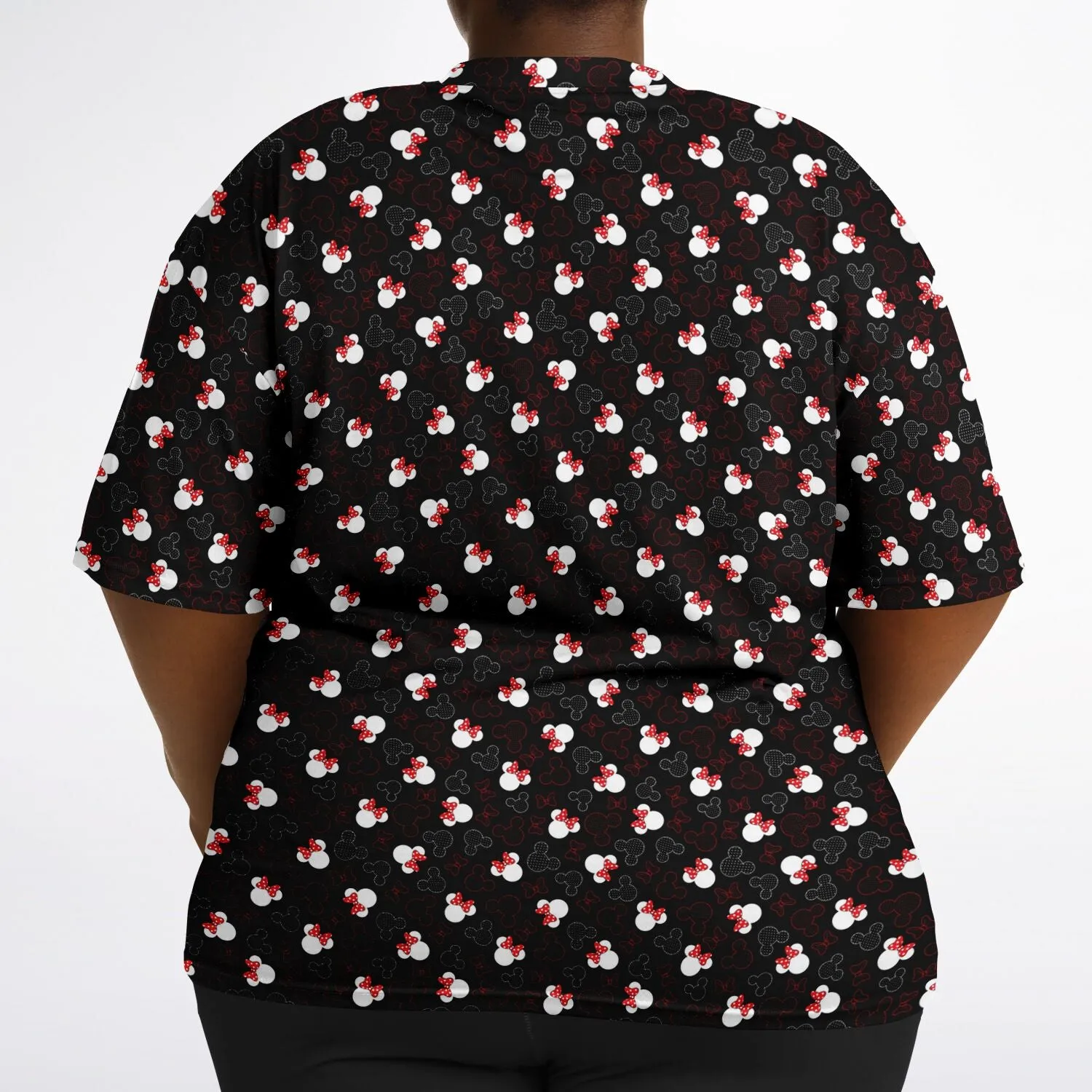 Mickey And Minnie Dots Unisex Plus-size T-Shirt