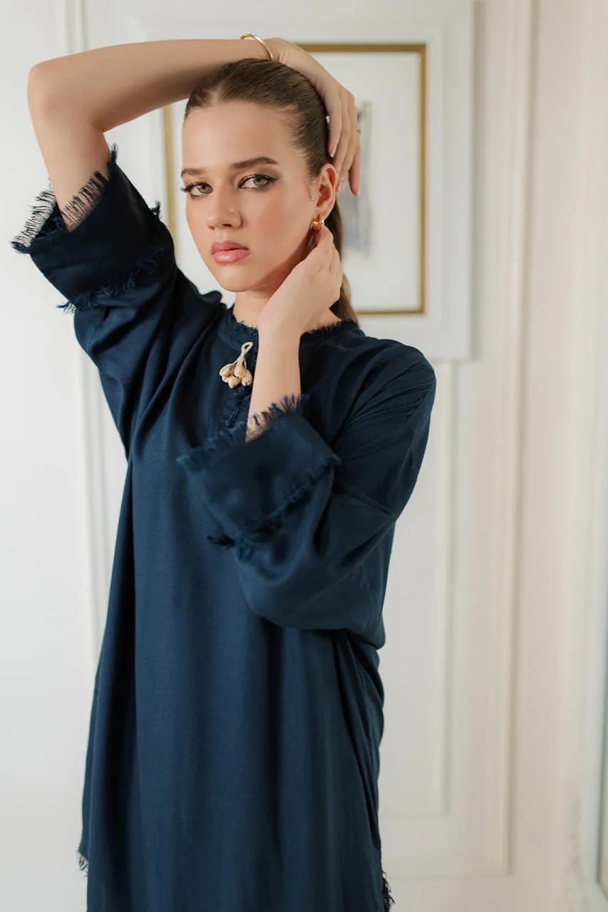 Misaal By Ayesha Somaya Linen Sets '24 - Aura Midnight Blue