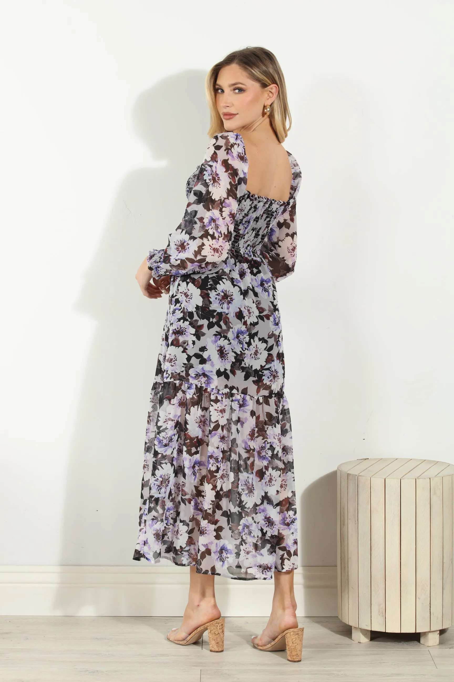 Moira Smocked Peasant Dress