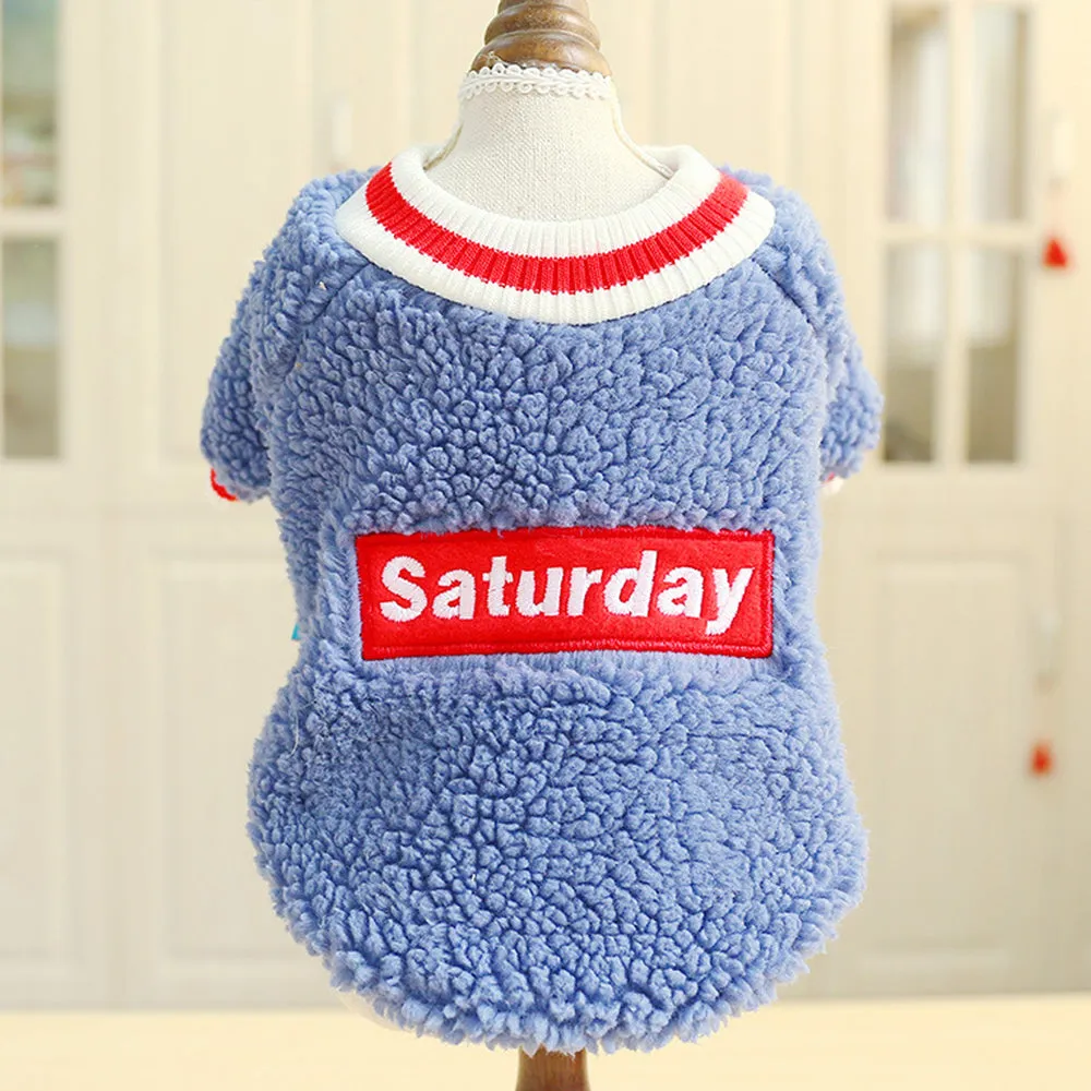 Pet Puppy & Dog Fleece Saturday Top