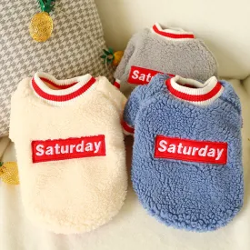 Pet Puppy & Dog Fleece Saturday Top