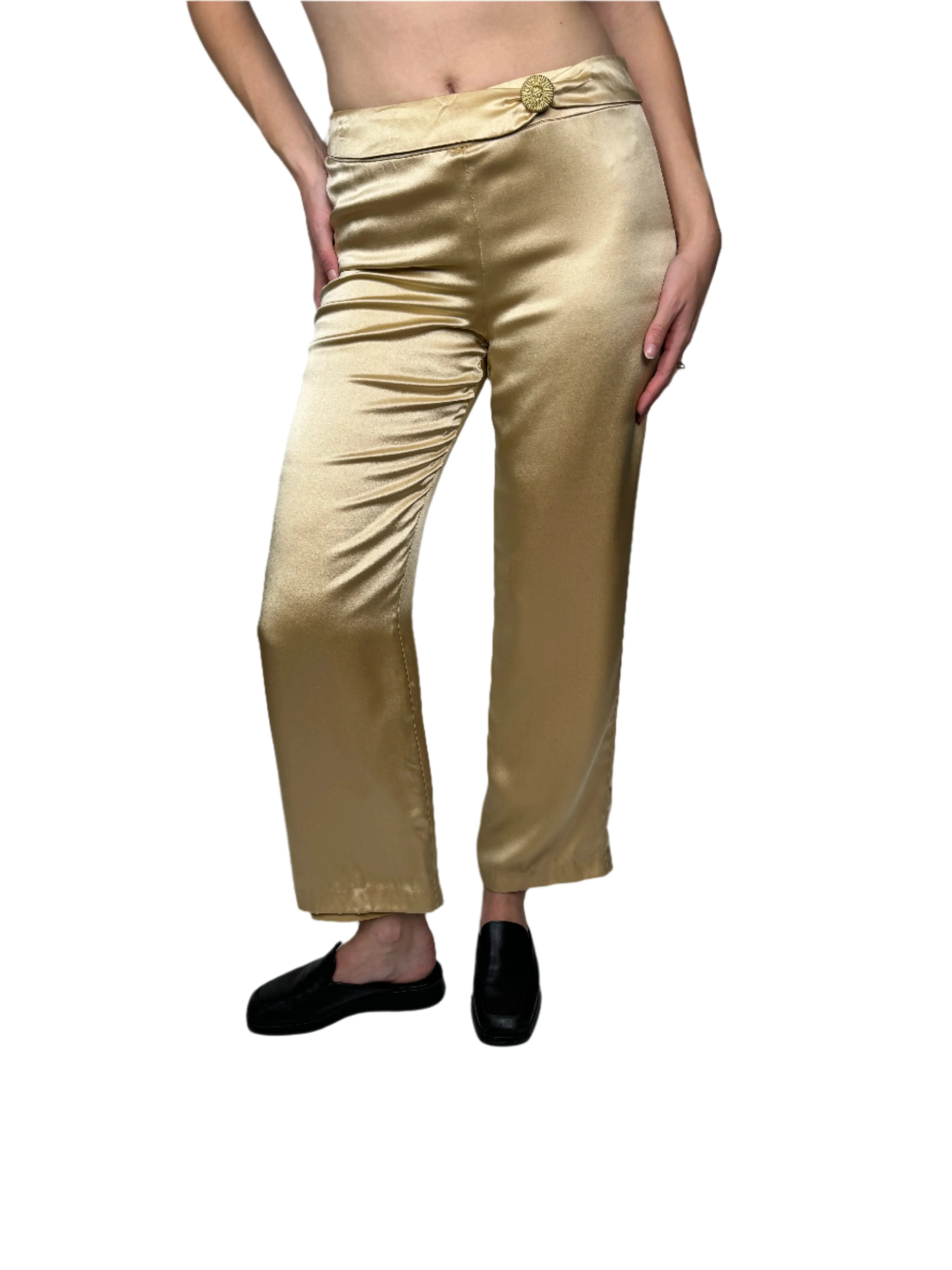 Sara Campbell, Beige Satin Pants 1990s