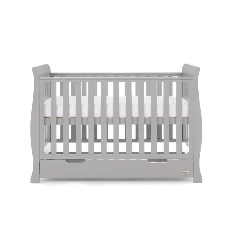 Stamford Mini Sleigh Cot Bed - Warm Grey