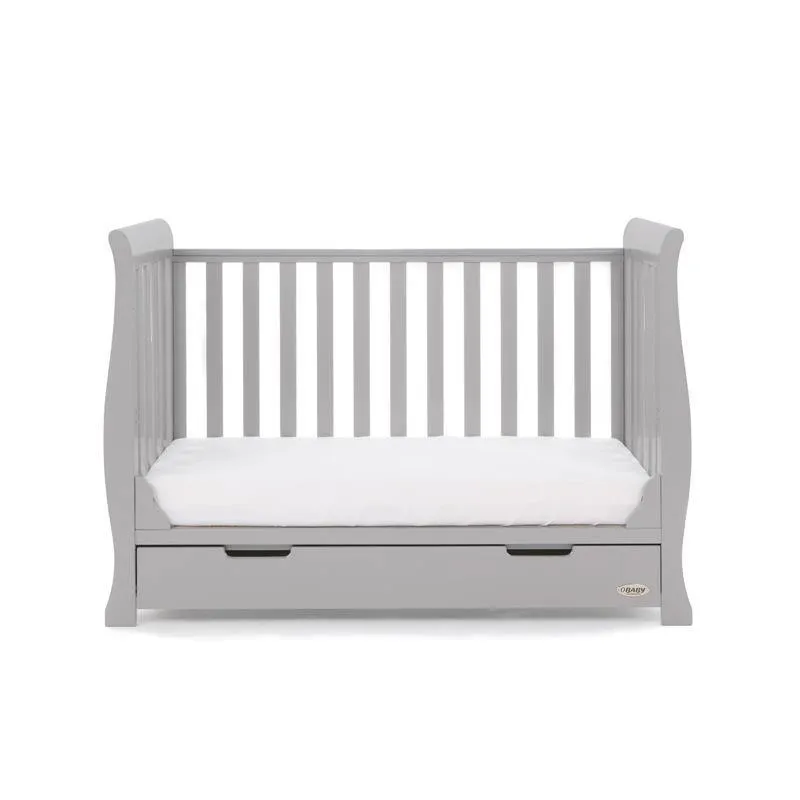Stamford Mini Sleigh Cot Bed - Warm Grey