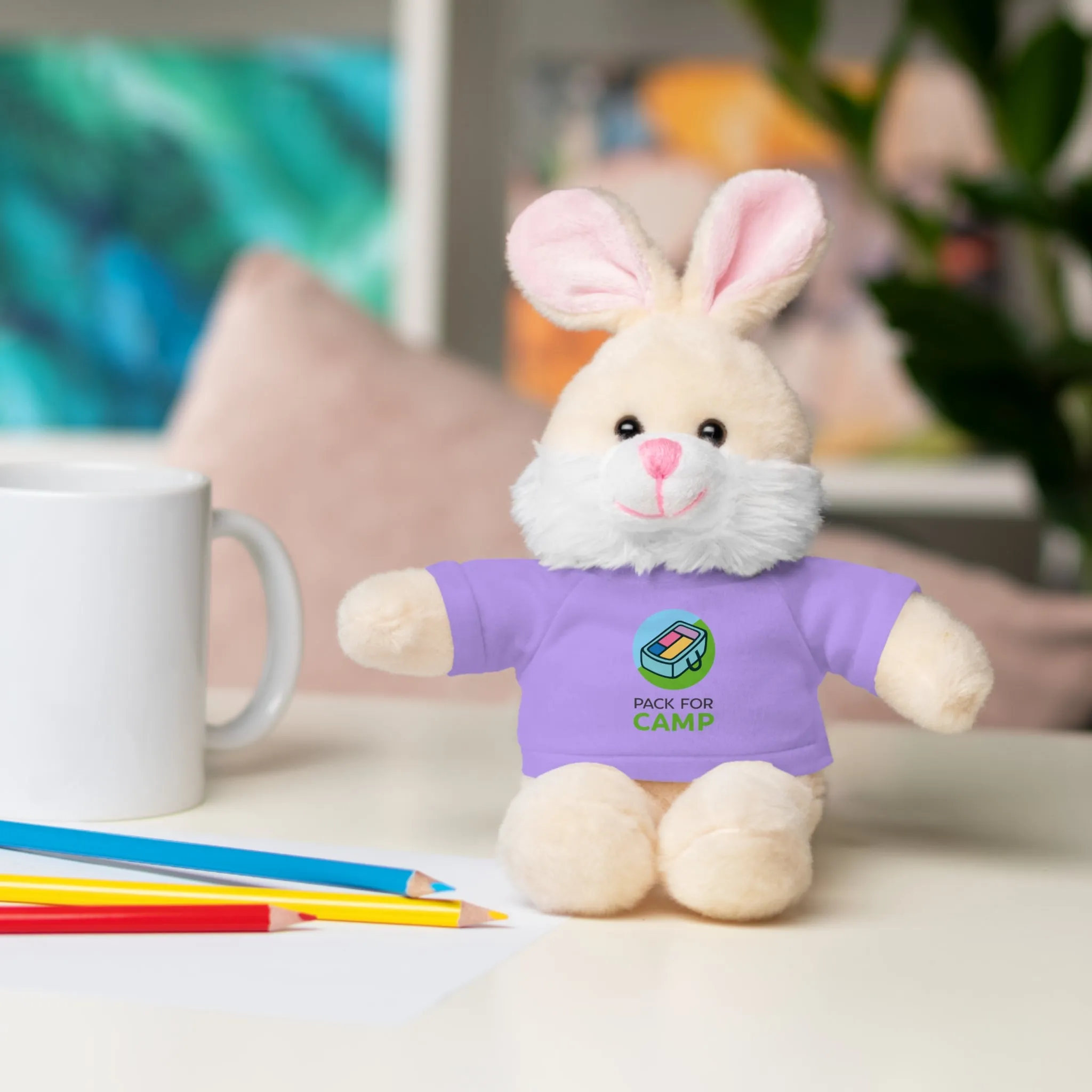 Stuffed Bunny with Logo Tee