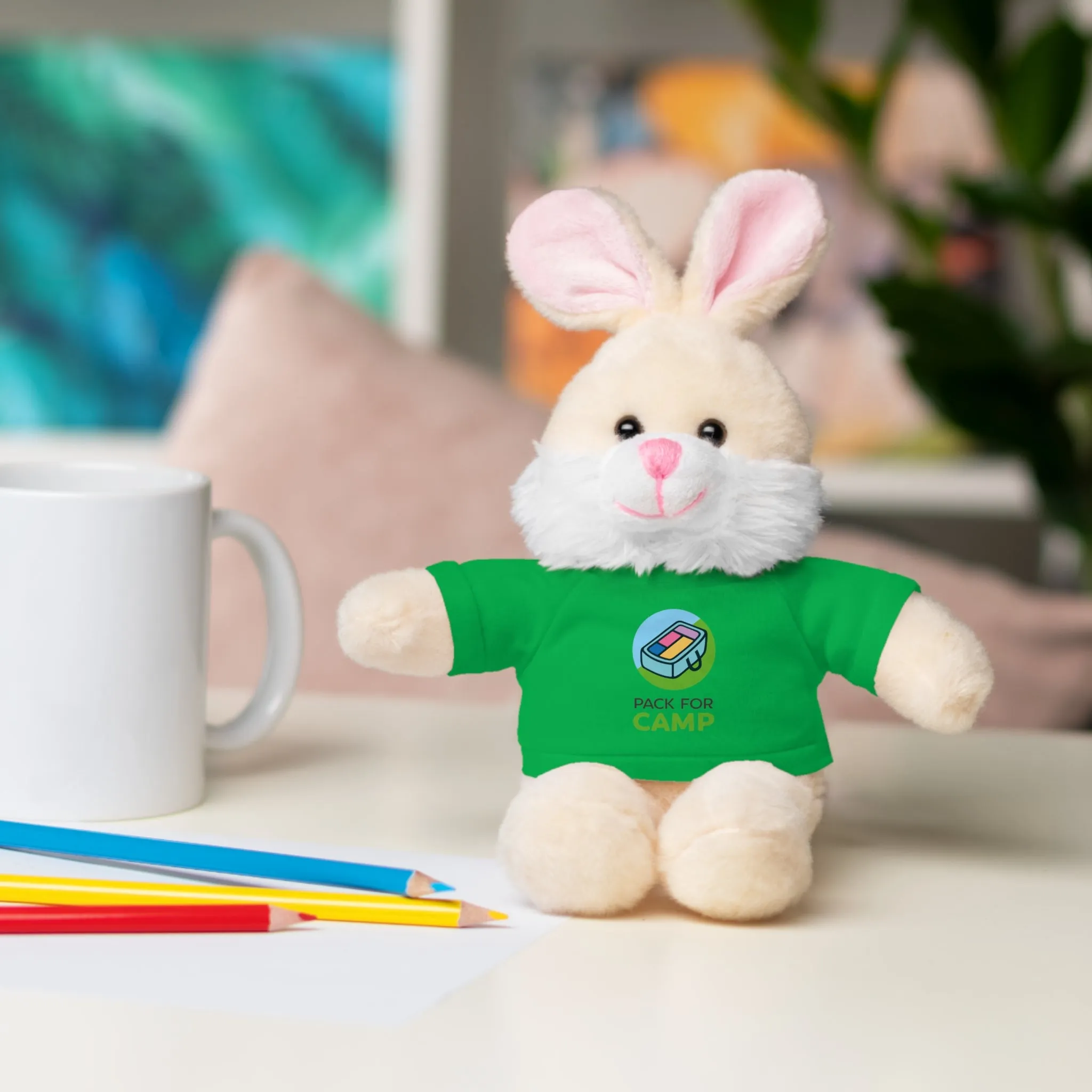 Stuffed Bunny with Logo Tee