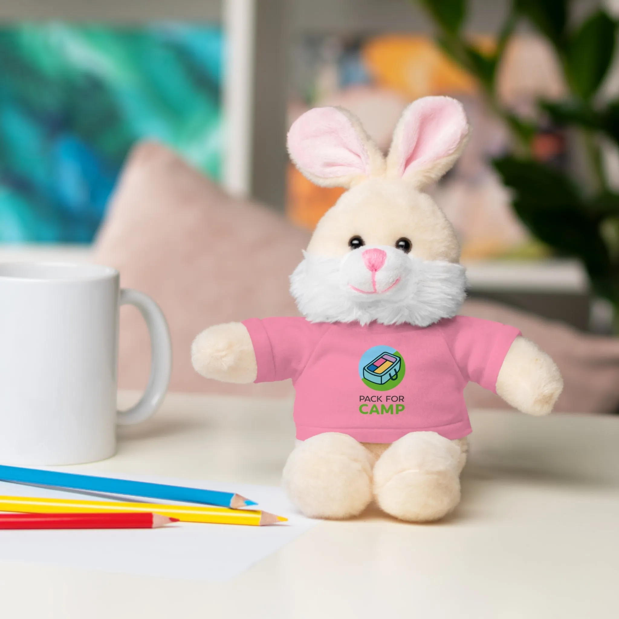 Stuffed Bunny with Logo Tee