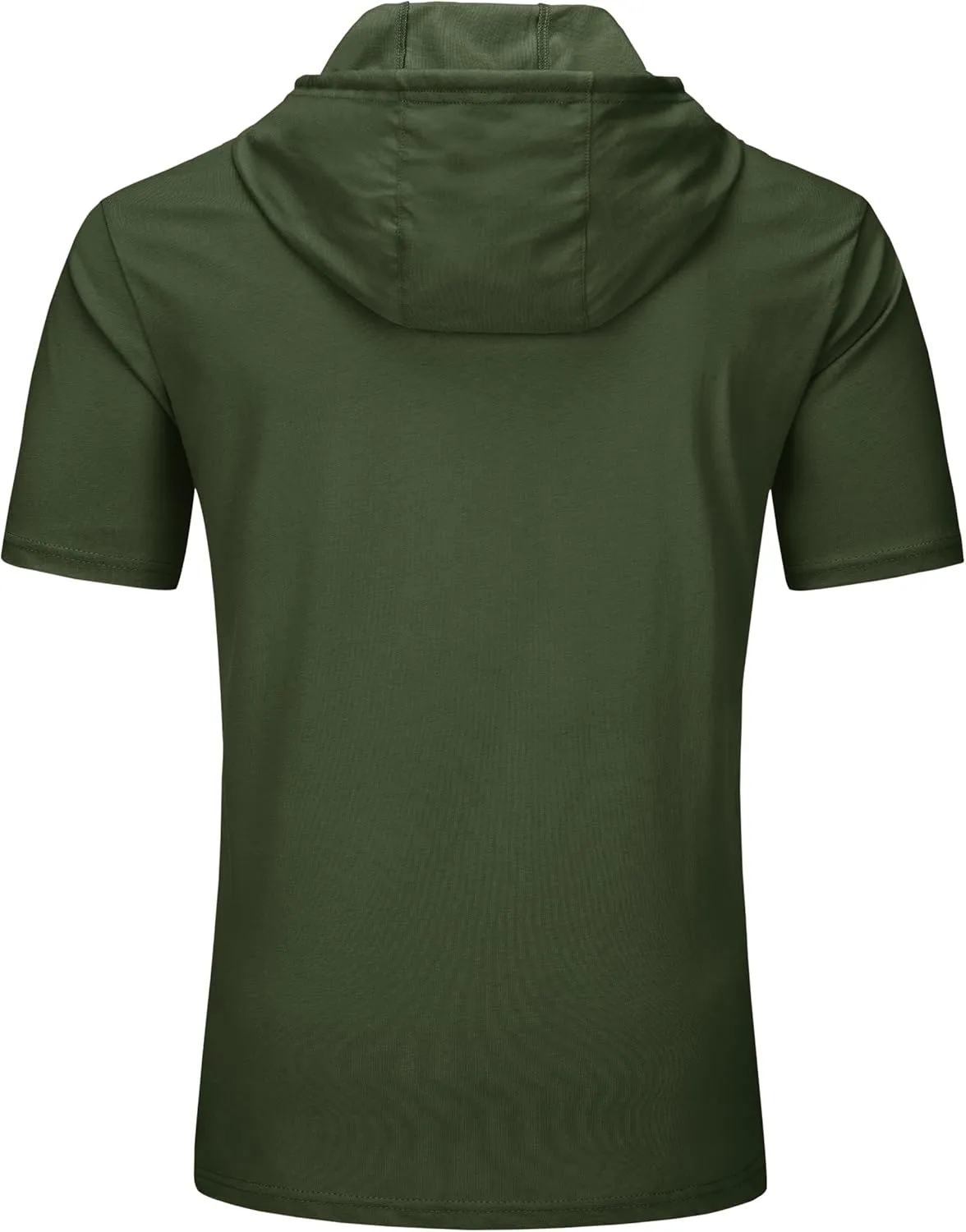 TACVASEN Short Sleeve Hoodies for Men Cotton Hoodies Summer Sweatshirt Lightweight Breathable Workout Shirts Pullover