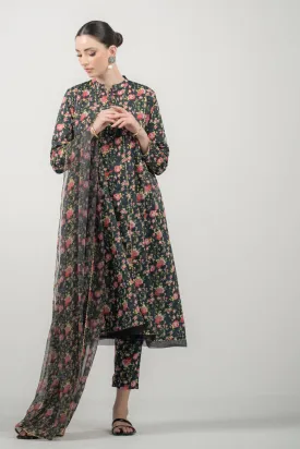 Unstitched Spring Vol 01 '24 - Roses 3 Piece