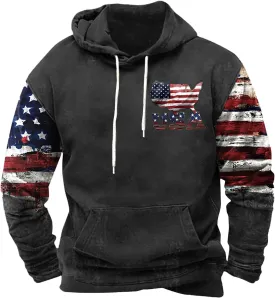 Wankang Hoodies for Men Vintage Graphic Pullover Western Aztec Ethnic Hooded Sweatshirts Mens Casual Plus Size Hoodie
